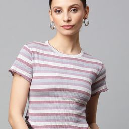Global Republic Striped Cotton Net Top-picture-2