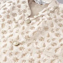 SOJANYA PLUS Ethnic Motifs Woven Design Kurta With Pyjamas & Nehru Jacket image 2