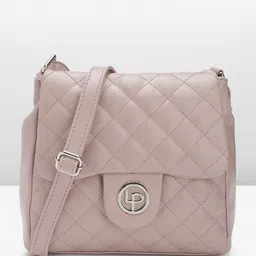 Lino Perros Women Textured Structured Sling Bag with Quilted Detail-48