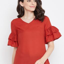 La Zoire Bell Sleeve Georgette Top-picture-25