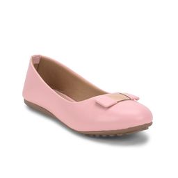 SALARIO Women Pink Solid Ballerinas with Metallic Detail-image-18
