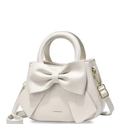 SYGA Structured Handheld Bag With Bow Detail-6