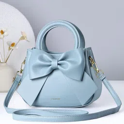 SYGA Structured Handheld Bag with Bow Detail-image-51