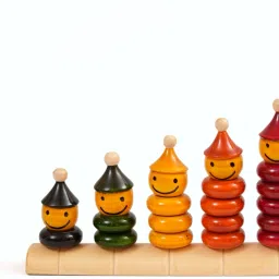 Channapatna Wooden Toys|For 2+Yrs Kids|Eco Friendly|Stacking Rings|Peppy Five-24