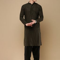 Sanwara Ethnic Motifs Embroidered Regular Sequinned Kurta with Patiala-image-37