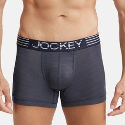 Jockey Move Collection Men Blue Solid Micro Touch Elastane Stretch Fabric Trunks MM05-18
