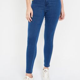 Xpose Women Blue Comfort Skinny Fit High-Rise Stretchable Jeans-image-13