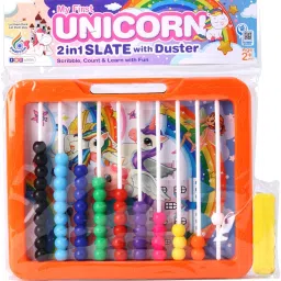 Educational Classic Slate 2in1 with Duster to Scribble,Count Learn with Fun toy.-7