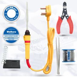 Electronic 7in1 Mobile Soldering Iron Equipment Tool Machine Combo Kit Set with Flux Paste and 5 Meter Wire 25 W Simple-23