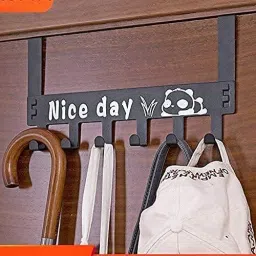 Over the Door hook Hanger for Clothes, Drill Free Door Handing Hooks black Towel Holder-6