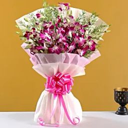 Ten Purple Orchids Bouquet-image-19