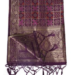 MUFFLY Bandhani Woven Designed Dupatta with Zari image 3