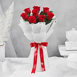 Classy 8 Red Roses Bouquet-38