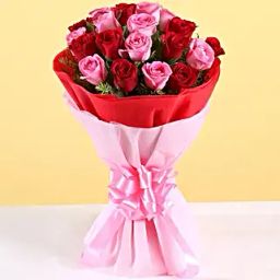 Red And Pink Roses Bouquet-image-22