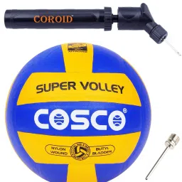 SUPER Volleyball (Color & Design on Availability) With Dual Action Ball Pump Volleyball - Size: 4-image-71