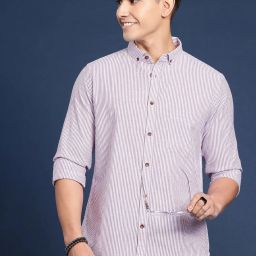 Men Regular Fit Striped Casual Shirt-image-19