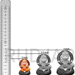 rudjap Bal Hanuman Ji Idol for Car Dashboard Premium Mini Murtees Decorative Showpiece - 2 Inches image 2