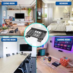 Bikauaa 1PC Set Up Box with Remote Control Stand 2PC Multipurpose Wall Mount Stand Mobile Holder image 5