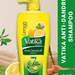 Dabur Vatika Lemon Anti-Dandruff Shampoo with Lemon & Methi  - 640ml image 2