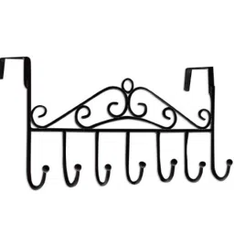 The Door Hanger with 7 Hooks for Cloths Metal Hanging Rack Organizer Hook 7-image-60