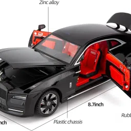 1/24 Rolls-Royce Phantom metal Car,Zinc Alloy Pull Back Toy Diecast Sound Light-19