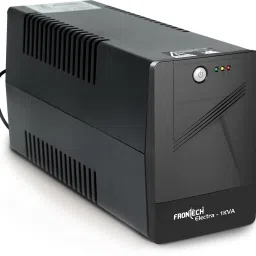 Frontech FT-2566 Static Converter 1KVA/600W Output |12V -7 AH x 2 Lead-Acid Batteries 2566 220 V Line-interactive Rack-mount Model UPS with Overload Protection 3 Outlet Plugs-35