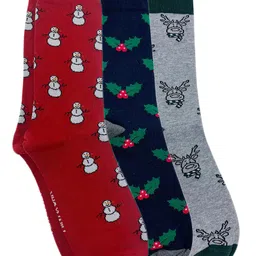 Mint & Oak Men Pack Of 3 Patterned Ankle-Length Socks-3