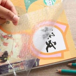 wens A4 Sizes-10 Pcs Transparent Paper Sticker Book Covers, Self-Adhesive Waterproof for School & Office-picture-41