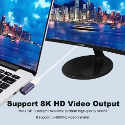 microware USB C 90 Degree Right Angle Type C Male to Female Adapter40Gbps Data Transfer USB Adapter image 3