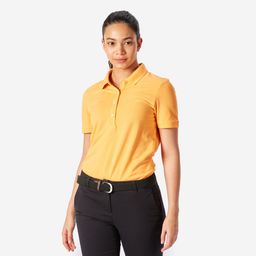 Women's golf cotton short-sleeved polo shirt - MW500 Orange sunset-image-43