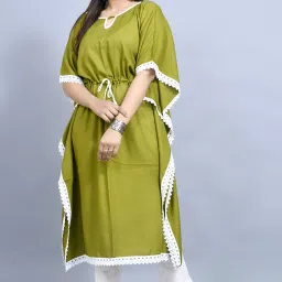 Solid Rayon Women Kaftan-image-30
