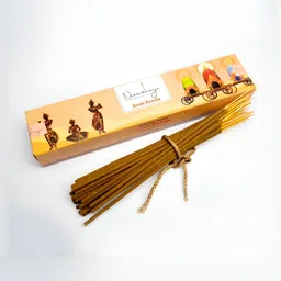 Nirmalaya 40-Pcs Brown & Yellow 100% Organic Rooh Kewda Incense Sticks Agarbatti-23