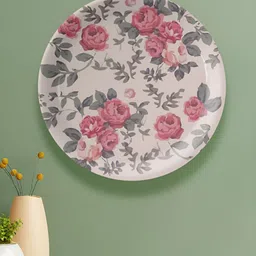 nestroots White & Pink Printed Ceramic Mandala Wall Decor-image-8