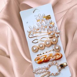 BAESD Kids Set Of 8 Pearl Barrettes-10