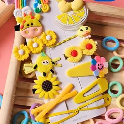 BAESD Kids Set Of 2 Mini Hair Ties & Clips Hair Accessory-12