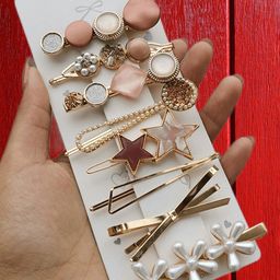 Pinapes Women Set Of 8 Embellished Hair Accessories-3