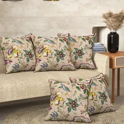 EasyGoods Green Set of 2 Floral Square Cushion Covers-image-31