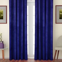 Aura Blue 2 Pieces Room Darkening Door Curtains-picture-13