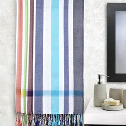 Arrabi Set Of 4 Striped 210 GSM Cotton Bath Towels-image-71