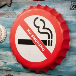 eazywagon Red Metal No Smoking Wall Decor-picture-29