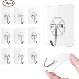 sjk (Pack of 10) New ABS Hook Towel Hanger for Kitchen/Bathroom/Utensil PINX20.432 Hook 10-picture-12