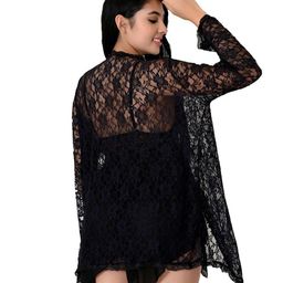 Fihana Self Design Net Baby Doll with Asymmetric image 4