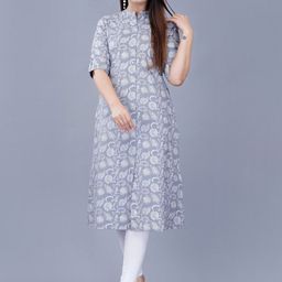 Mintmarie Women Embellished Flared Sleeves Mirror Work Asymmetric Anarkali Kurta-picture-19