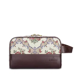 THE CLOWNFISH Floral Print Textured Toiletry Kit-50