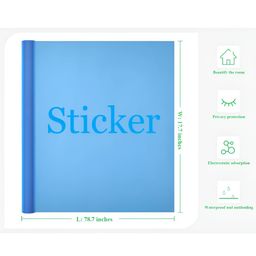 Jaamso Royals White & Blue Printed Self-Adhesive Waterproof Window Sticker-picture-4