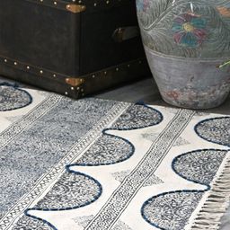 Art Avenue Beige & Black Abstract Cotton Rectangular Carpet-22
