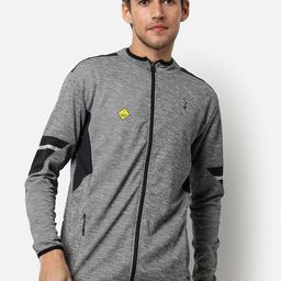Campus Sutra Men Grey Black Windcheater Outdoor Sporty Jacket-image-88