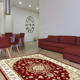 Sapana Carpet-Mats Maroon Traditional Anti-Skid Polypropylene Carpet-picture-50