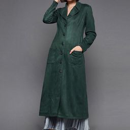 Miss Chase Suede Longline Overcoat-17