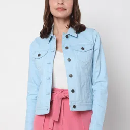 Vero Moda Women Blue Denim Jacket-picture-1